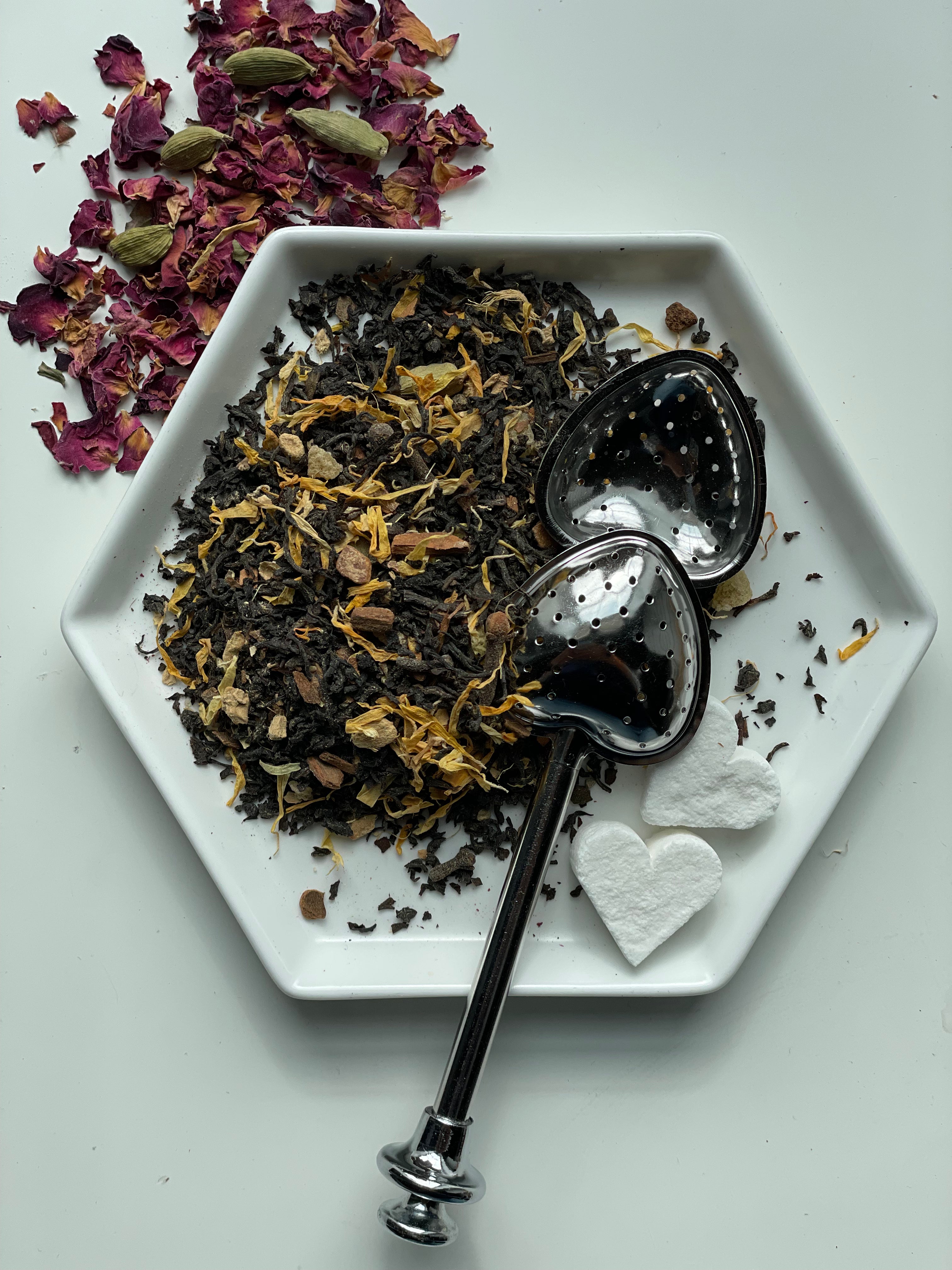 Heart shaped teaspoon infuser