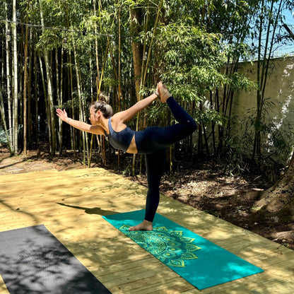 yoga class held at the bamboo house in Atlanta, GA